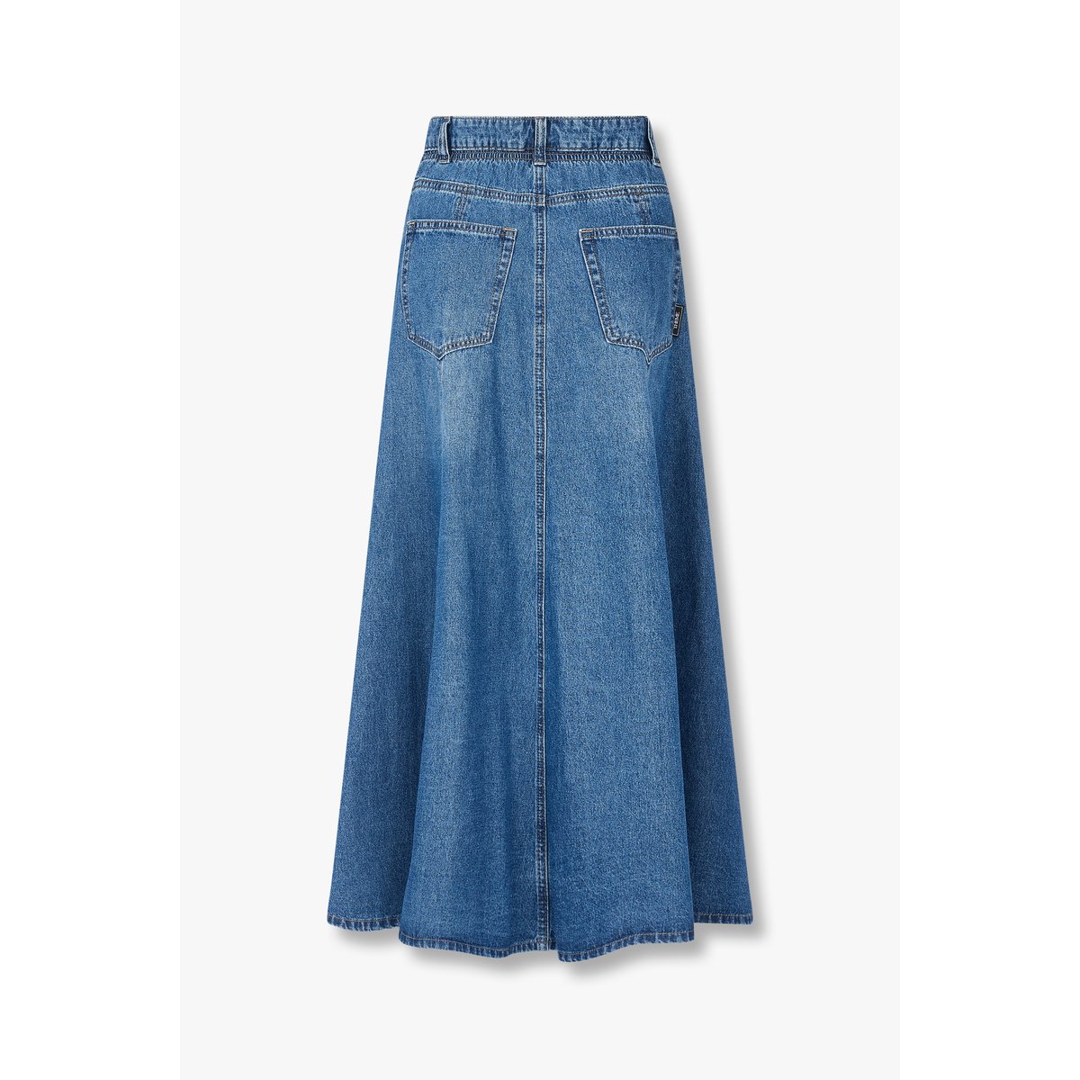 A-linjeformad denimkjol i maxilängd
