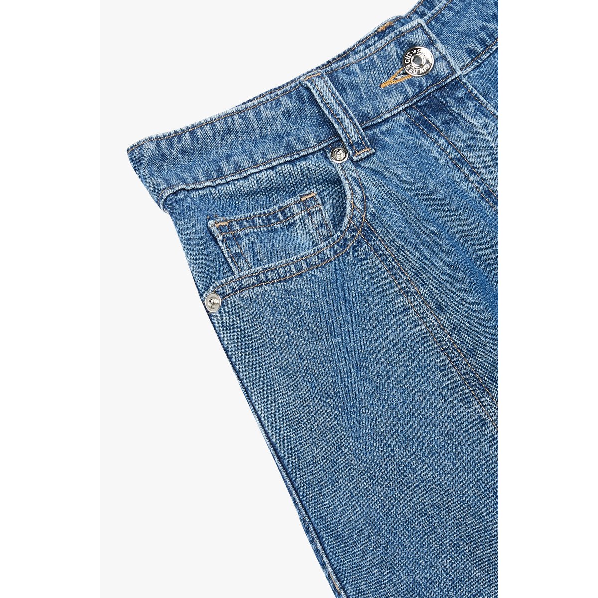 A-linjeformad denimkjol i maxilängd