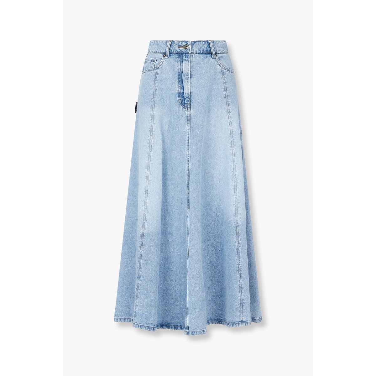 A-linjeformad denimkjol i maxilängd