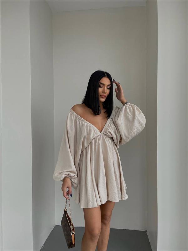 Boho off-shoulder miniklänning