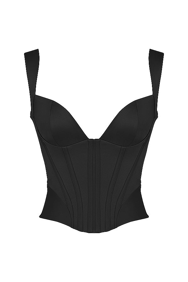 Korsett i structuredsatin