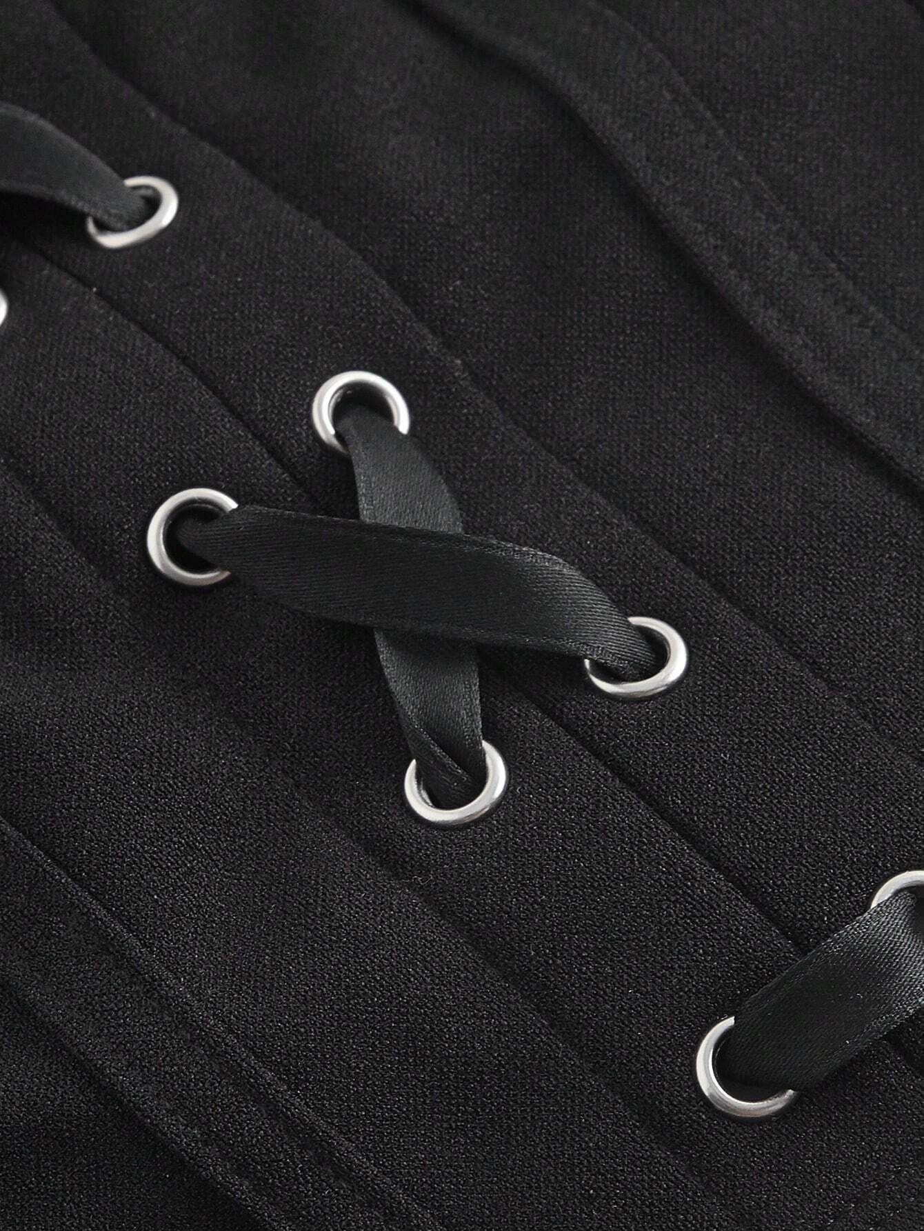 Lace-Up topp med åtsittande passform