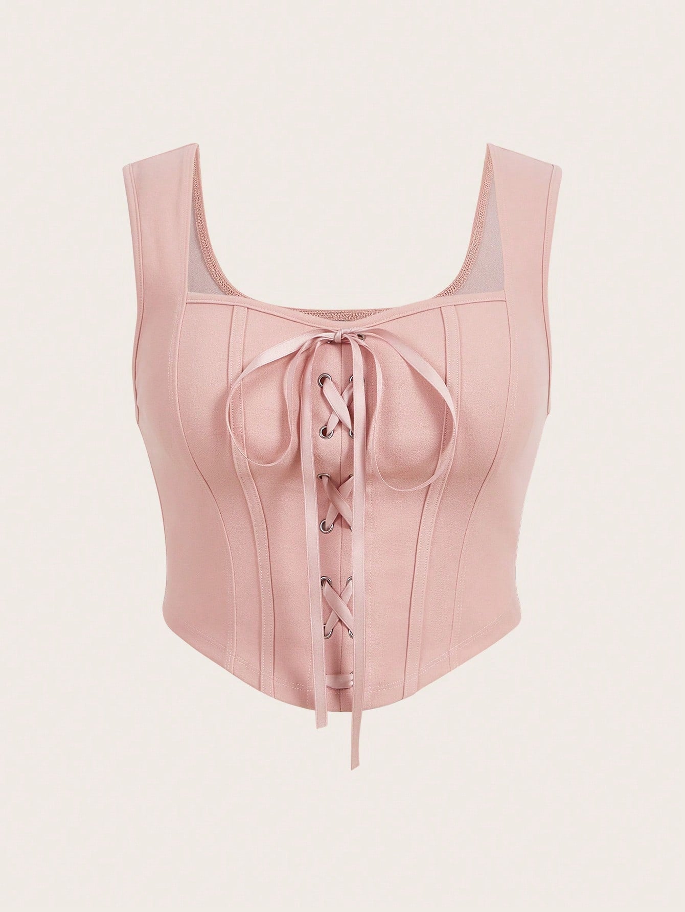 Lace-Up topp med åtsittande passform