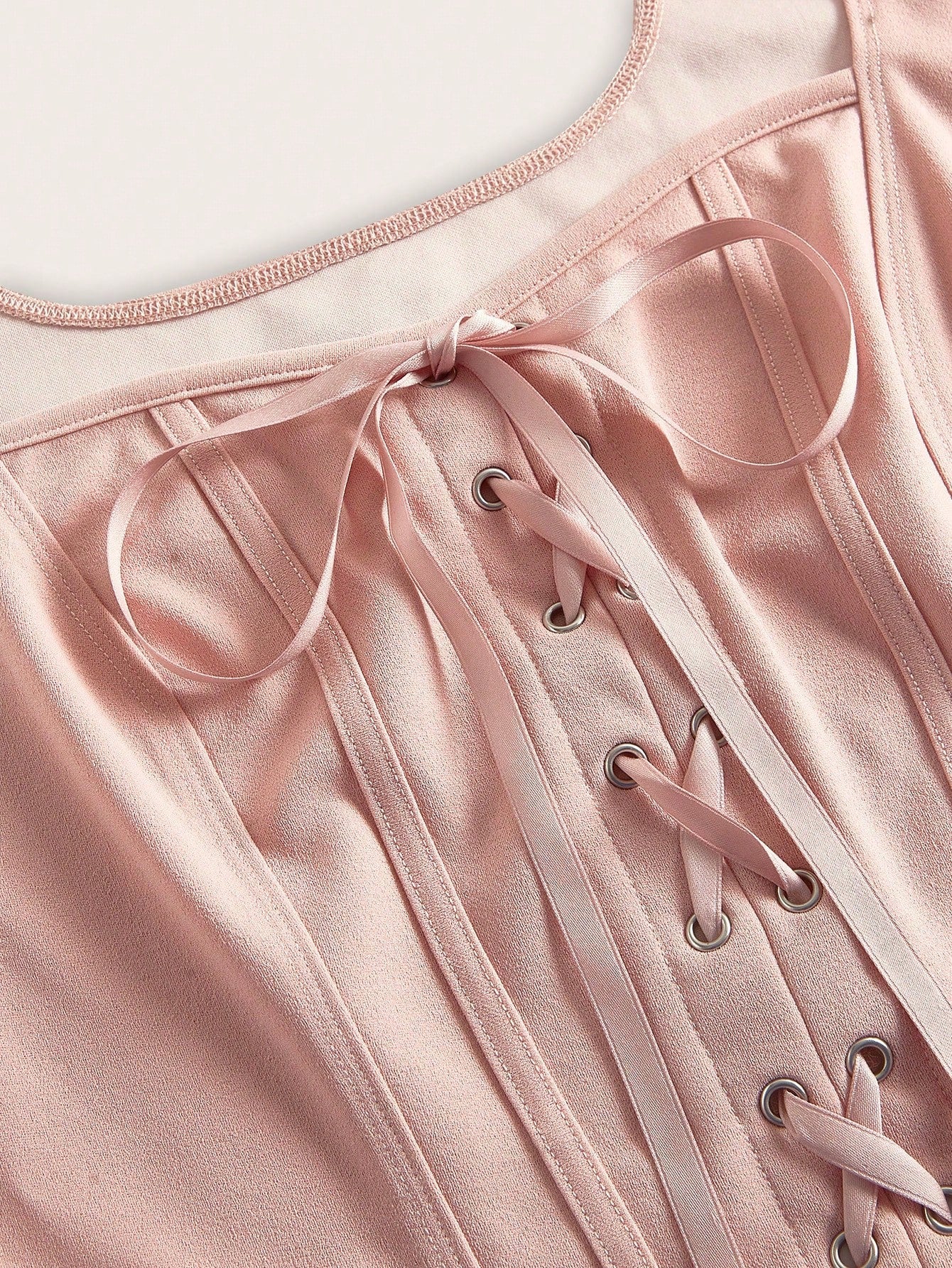 Lace-Up topp med åtsittande passform