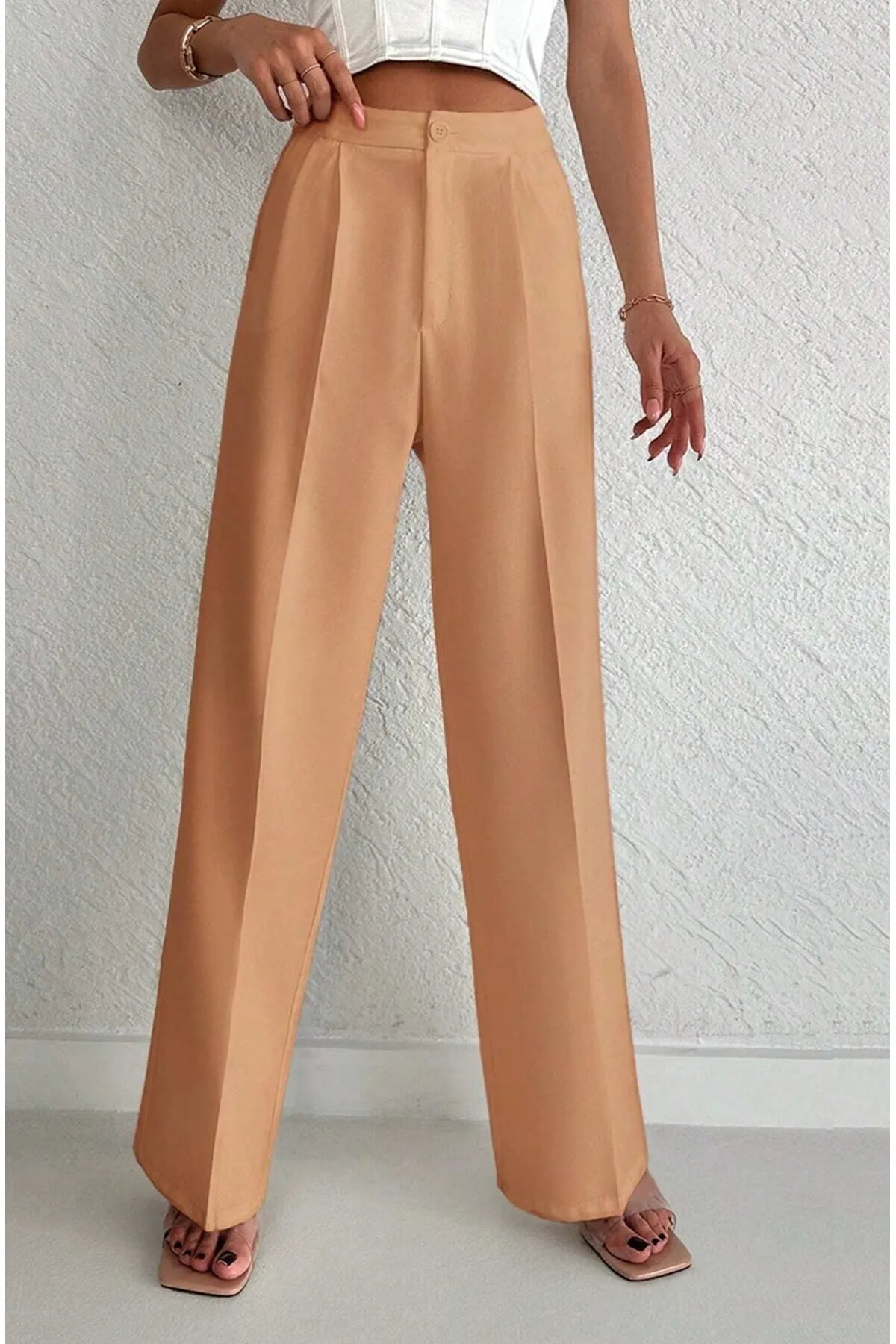 Beige vida byxor