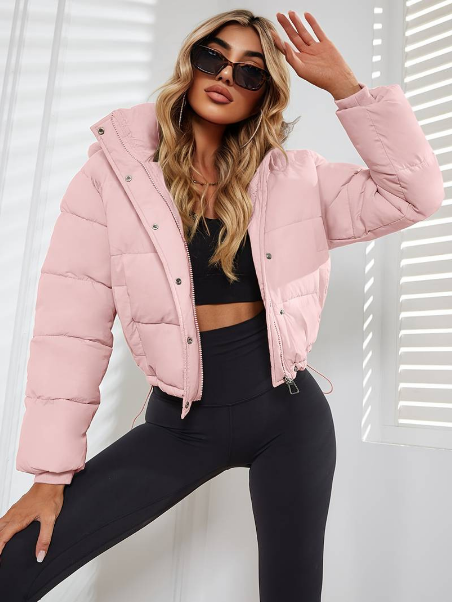 Plisserad jacka i slim-fit-modell