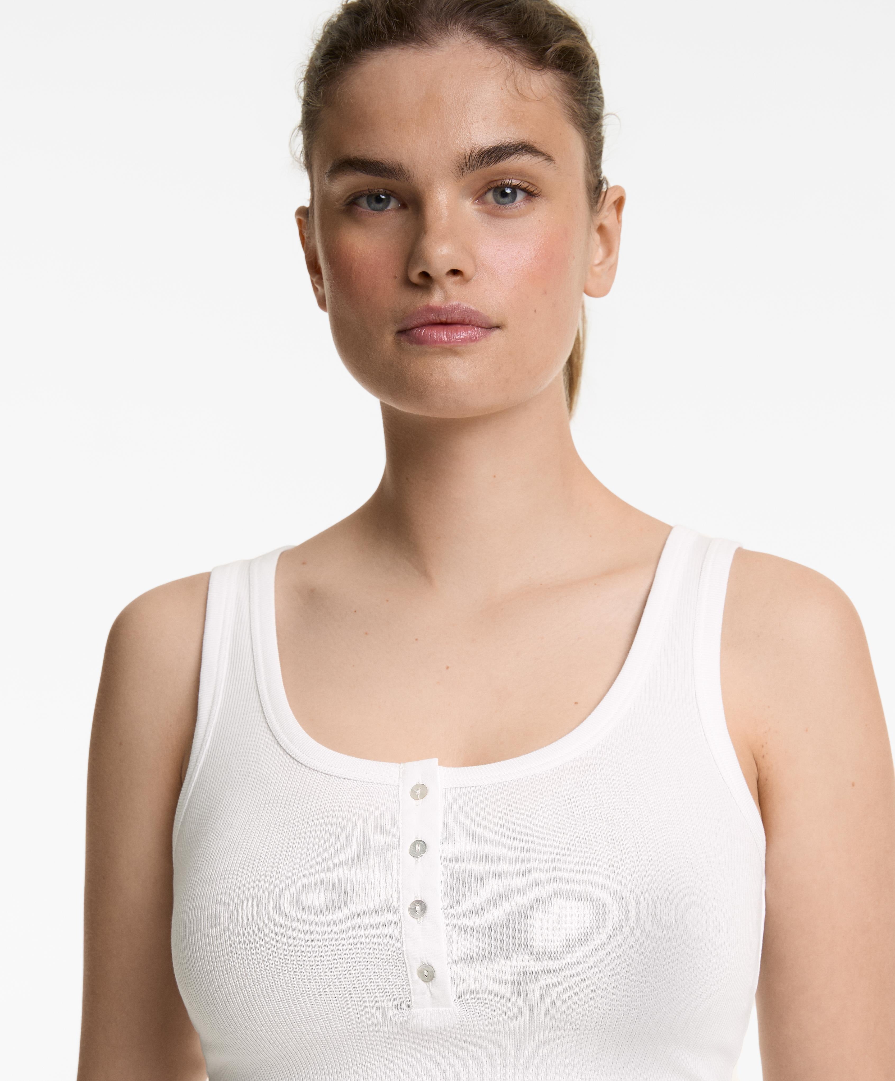 Ribbad Henley tanktopp