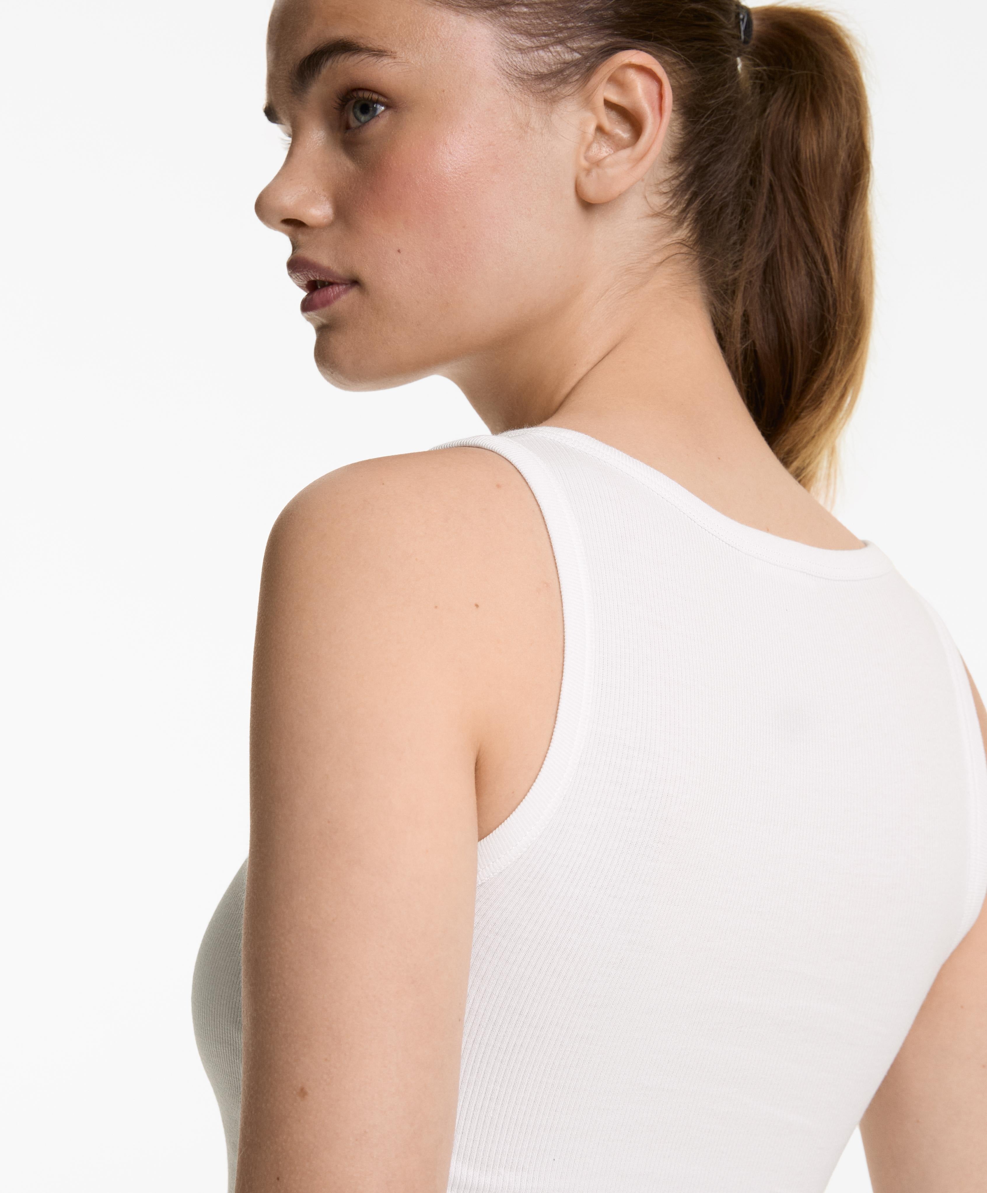 Ribbad Henley tanktopp