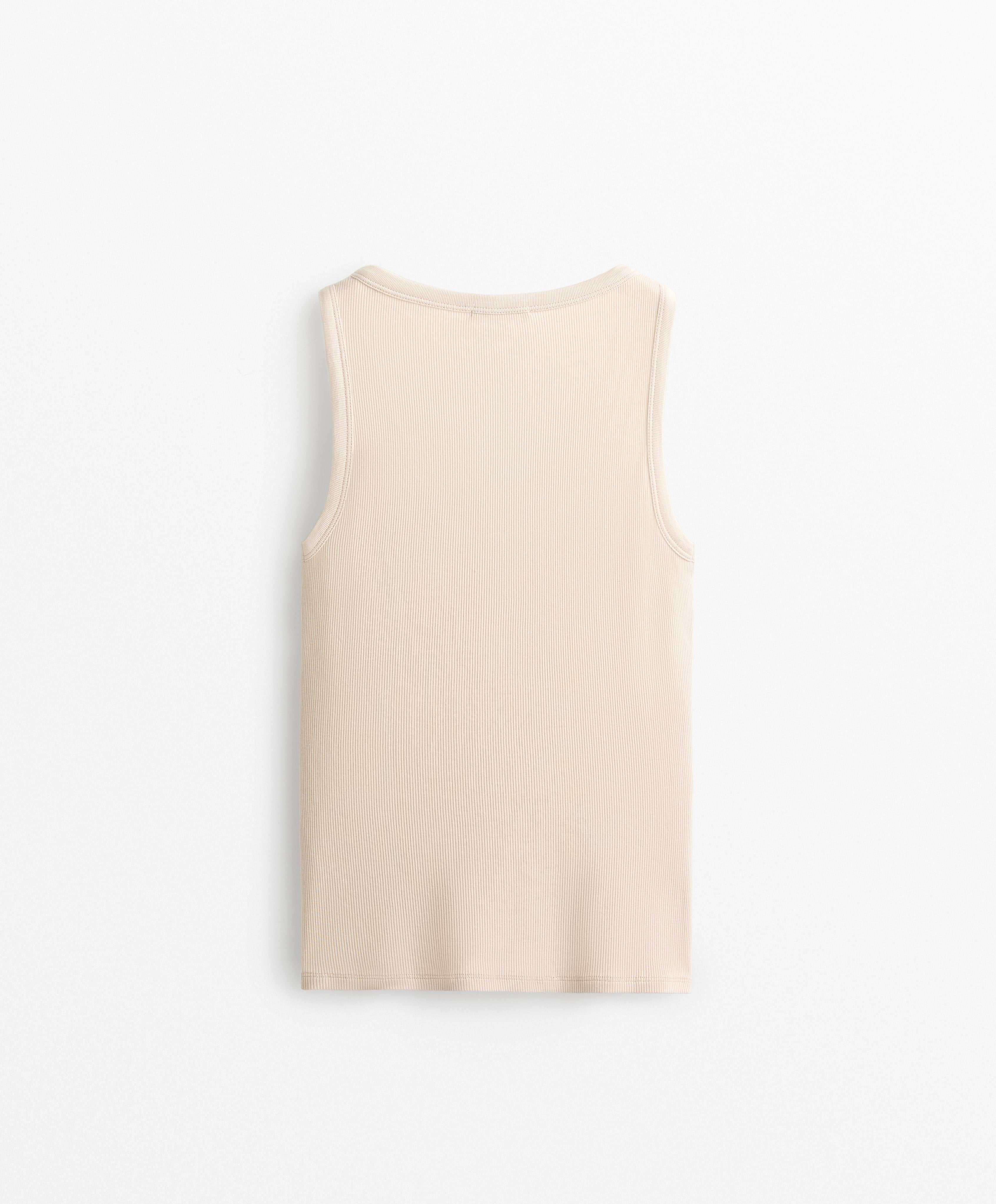 Ribbad Henley tanktopp
