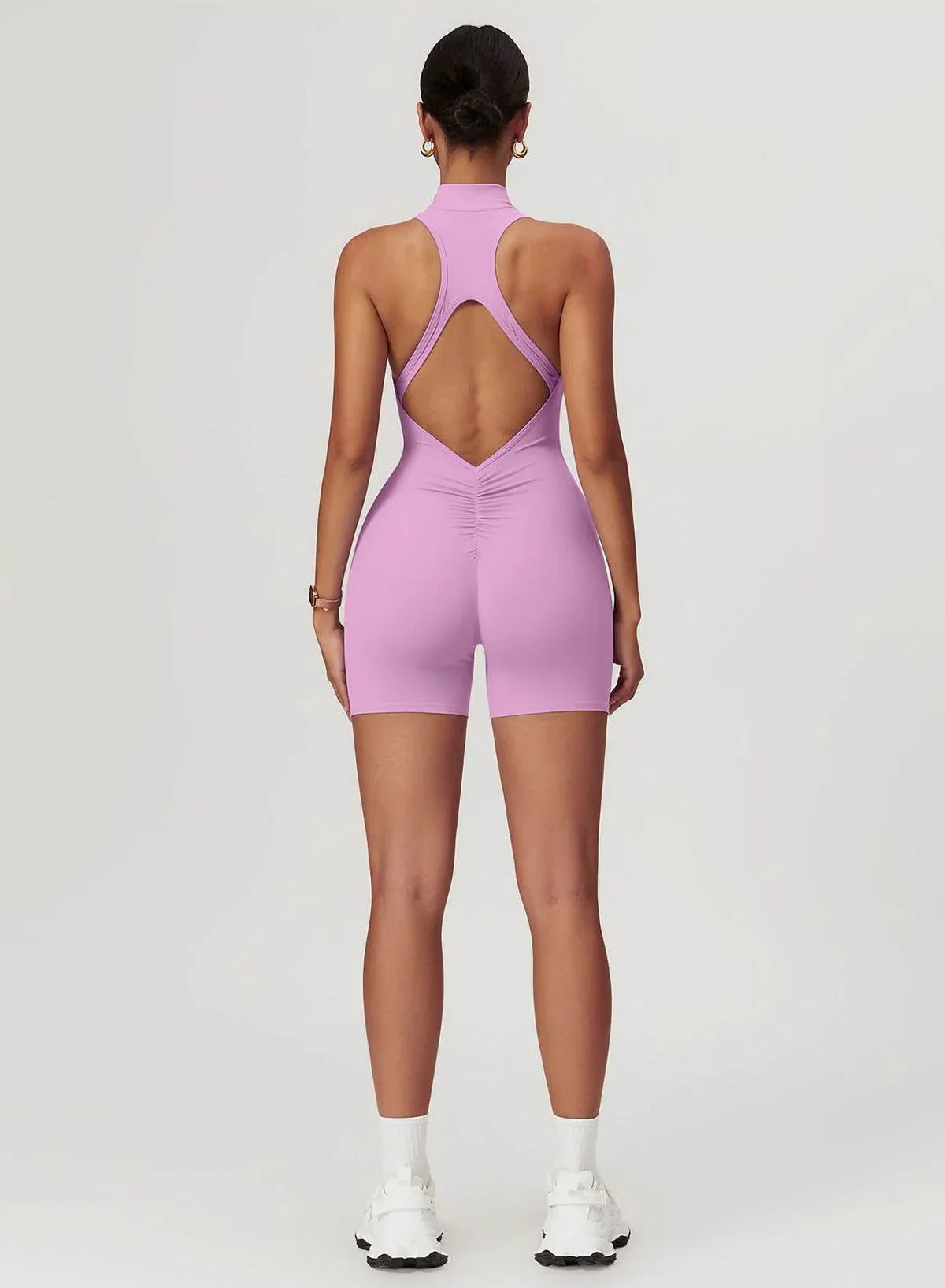 Sportiga jumpshorts med dragkedja