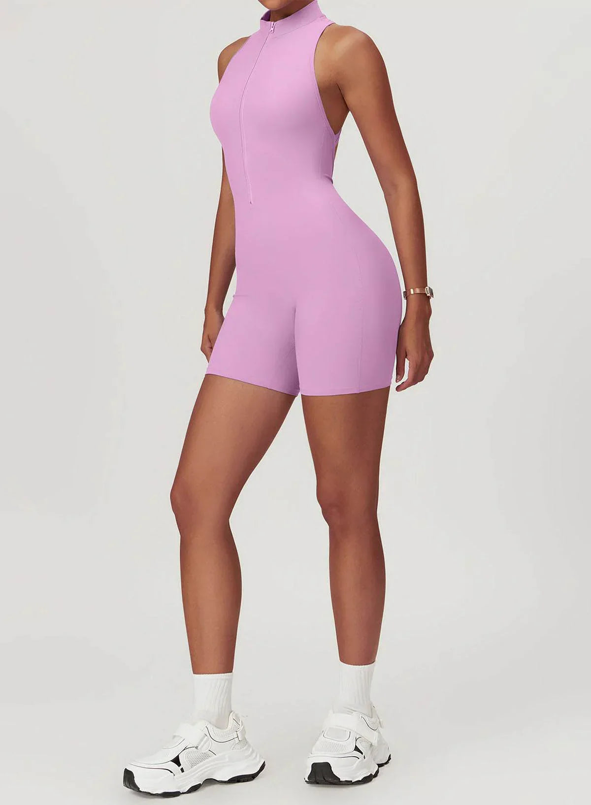 Sportiga jumpshorts med dragkedja