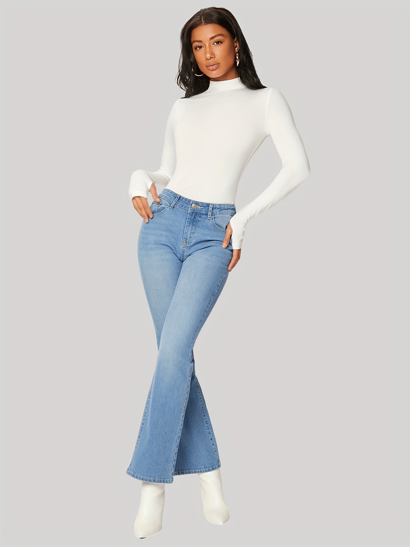 Långärmad T-shirt med turtleneck