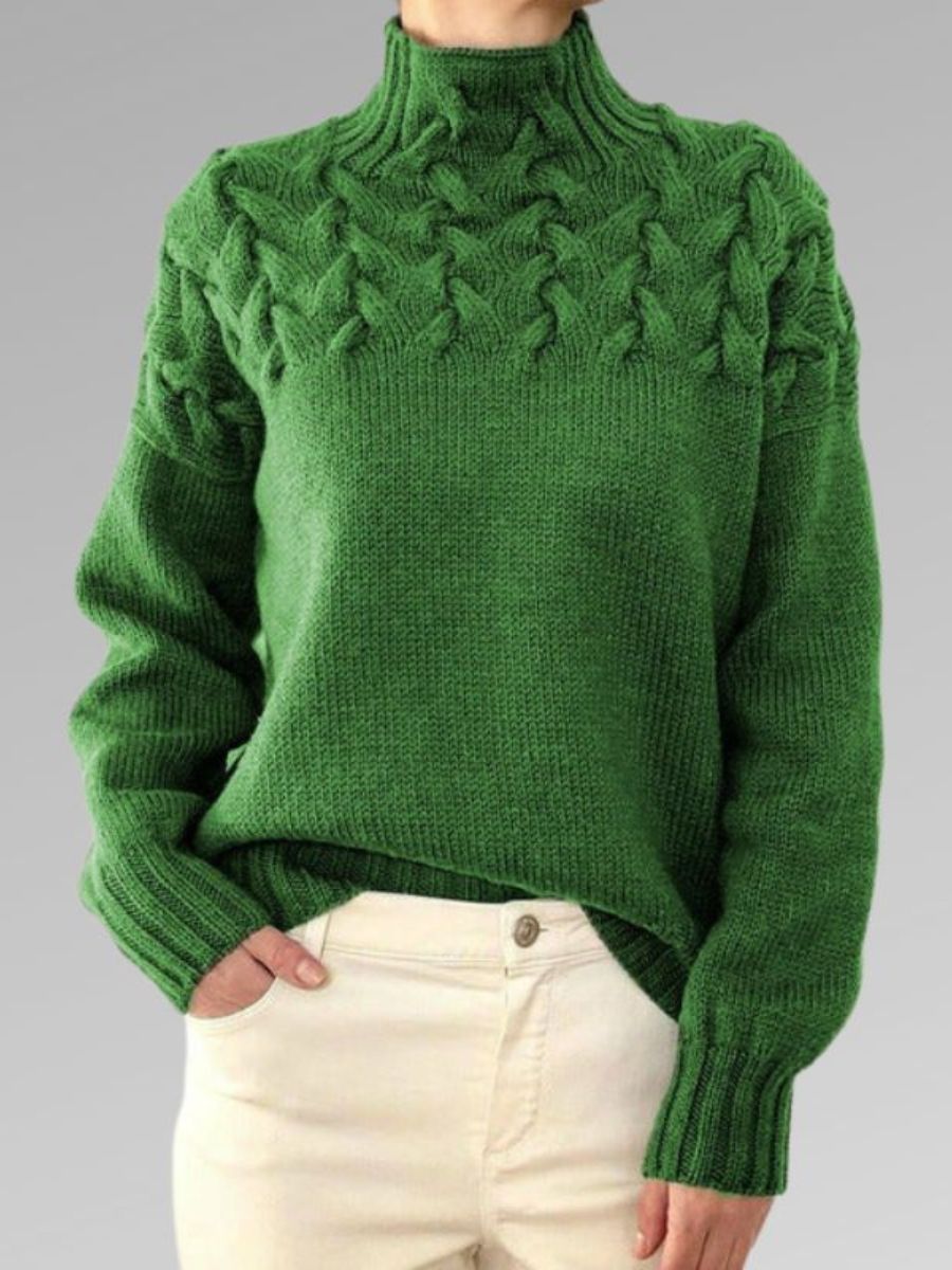 Elegant sicksackstickad tröja