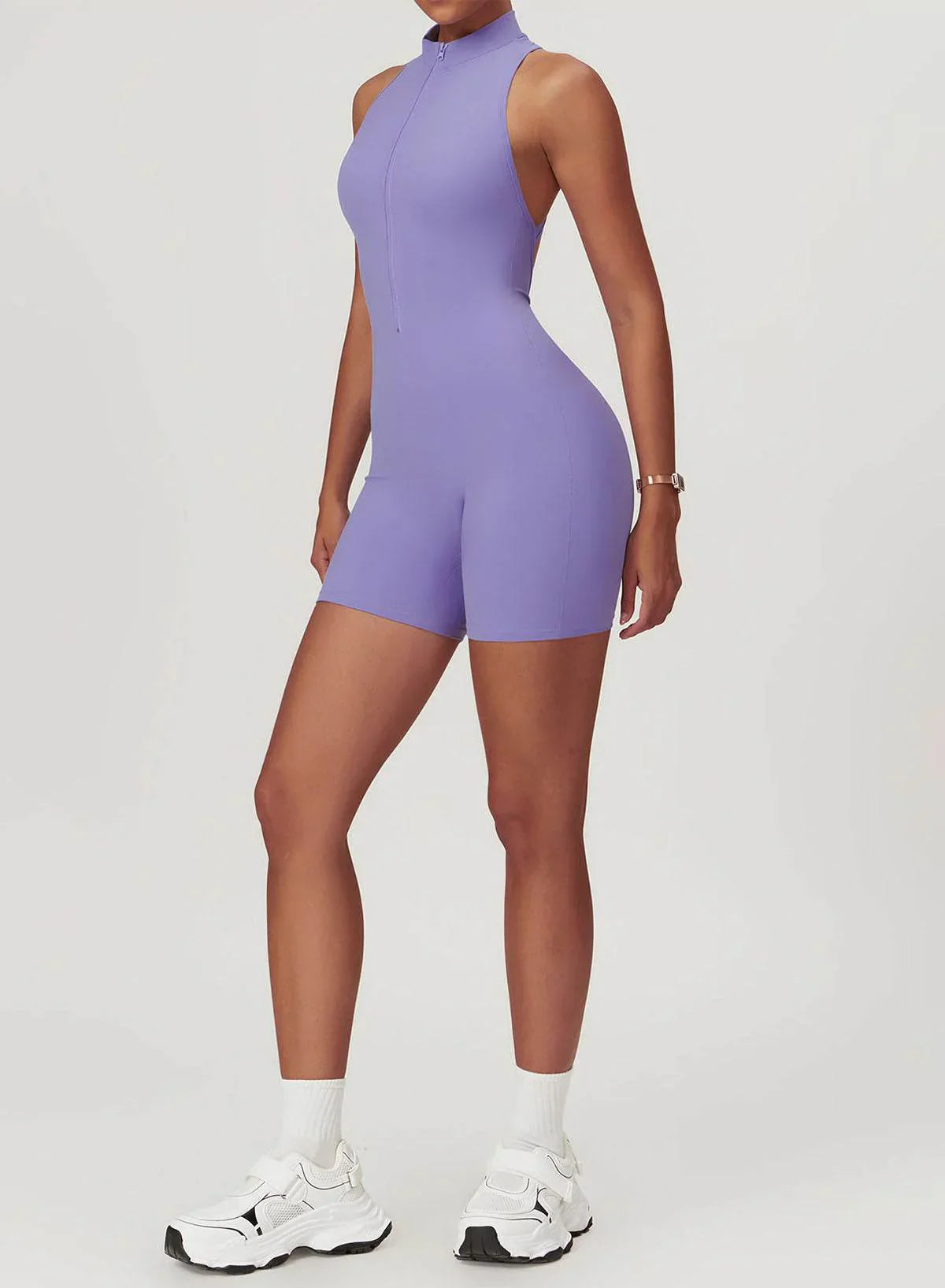 Sportiga jumpshorts med dragkedja