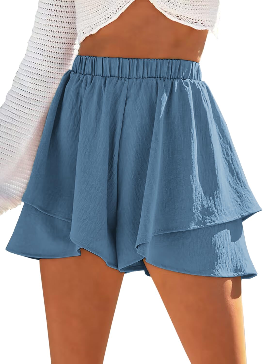 Volangshorts med lager-effekt