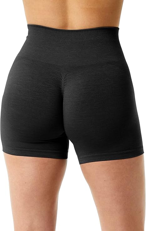 Sömlösa sportshorts med hög midja