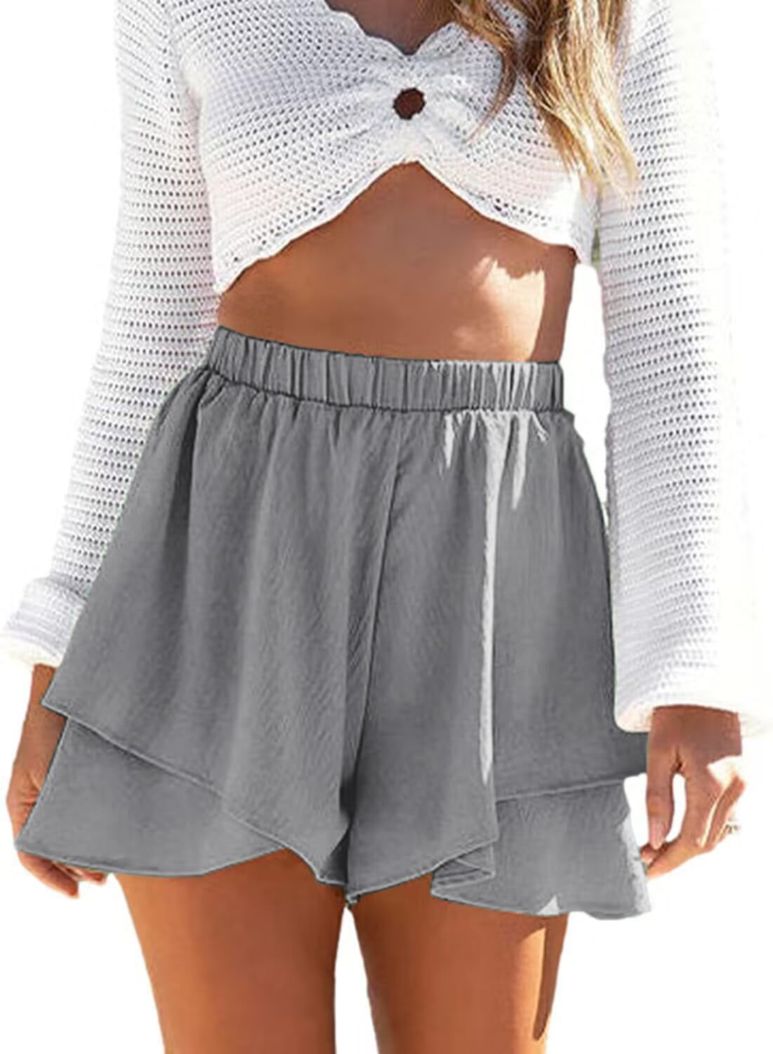 Volangshorts med lager-effekt