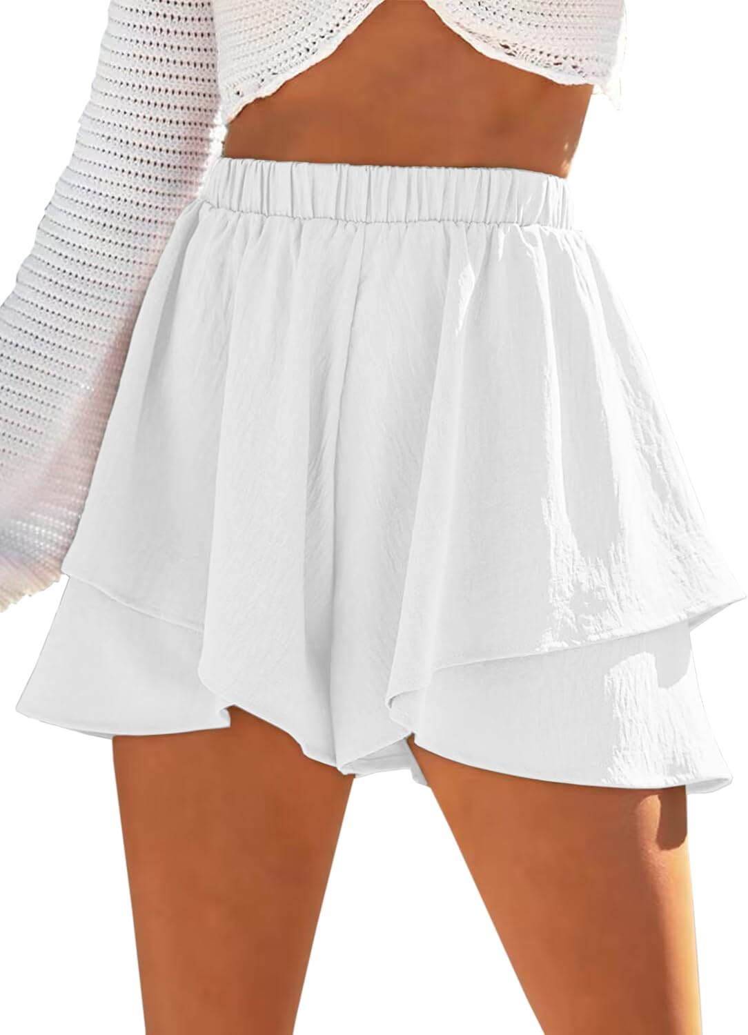 Volangshorts med lager-effekt