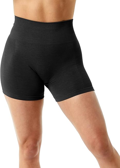 Sömlösa sportshorts med hög midja