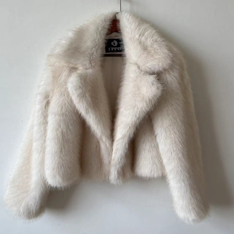 Fluffig päls jaketa