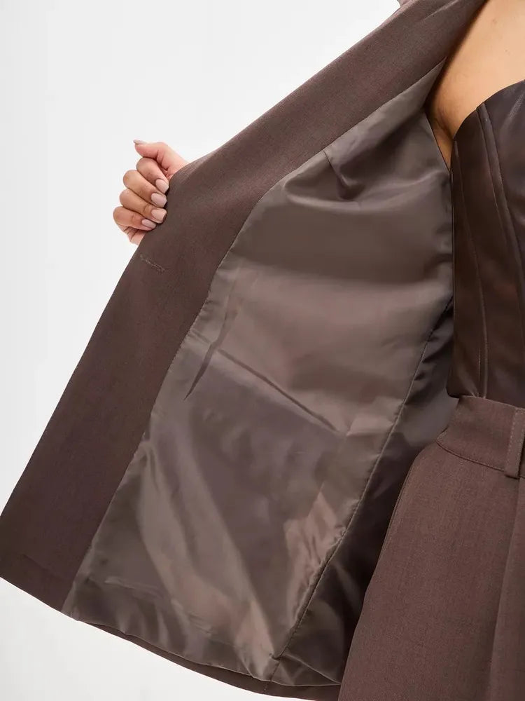 Oversize enkelknäppt kavaj