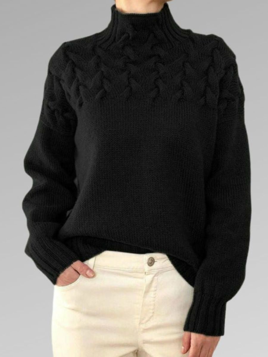 Elegant sicksackstickad tröja
