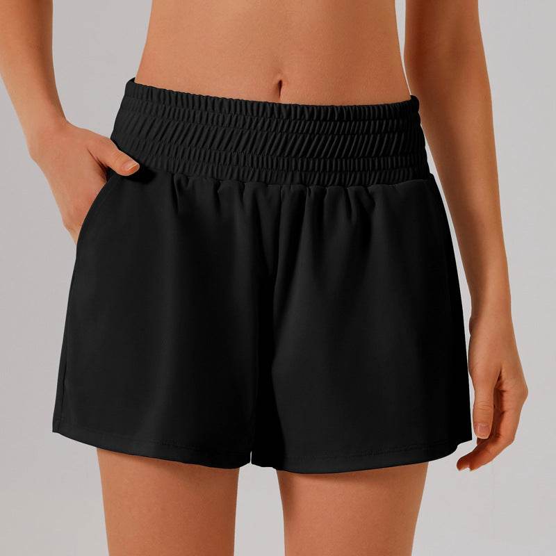 Lätta sportshorts med hög midja