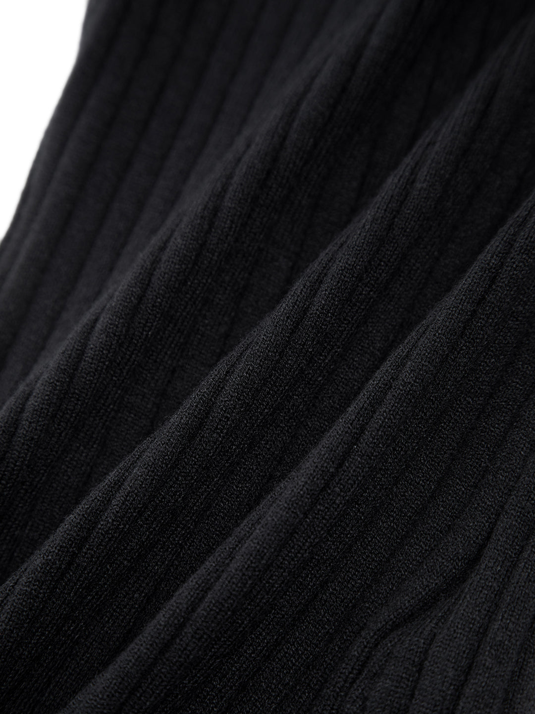 Ribbad cropped linne med fyrkantig halsringning