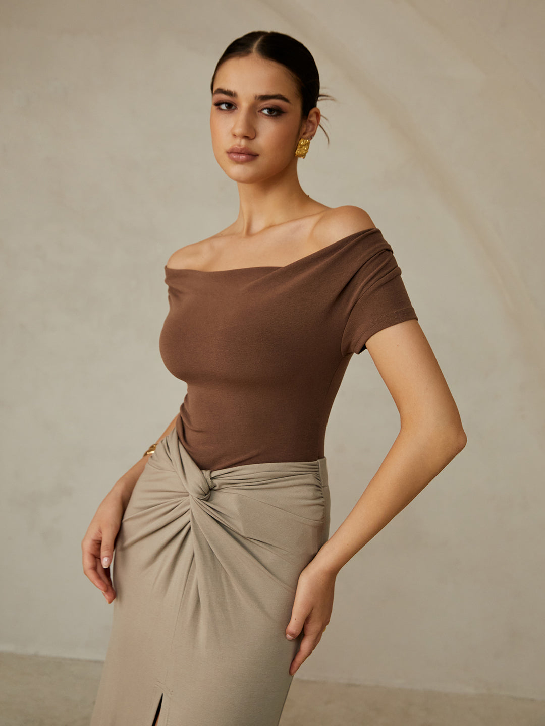 Avskuren off shoulder-top