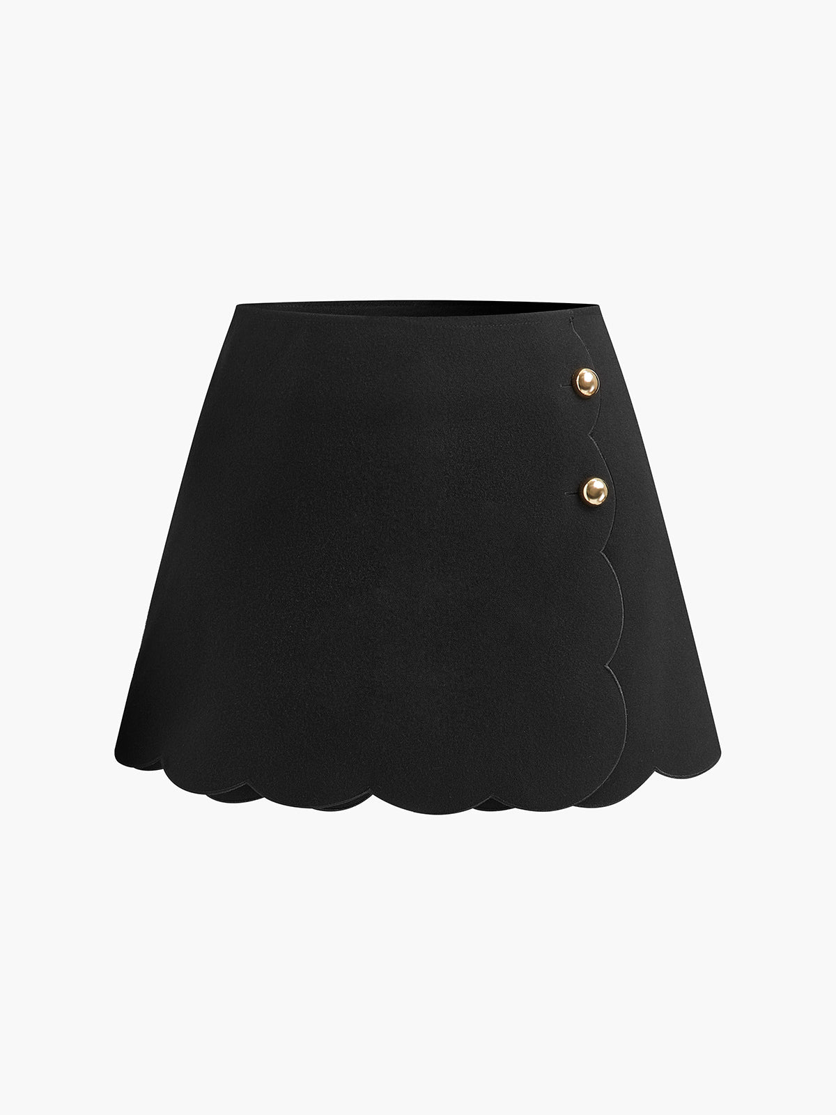 Svarta scallop-shorts