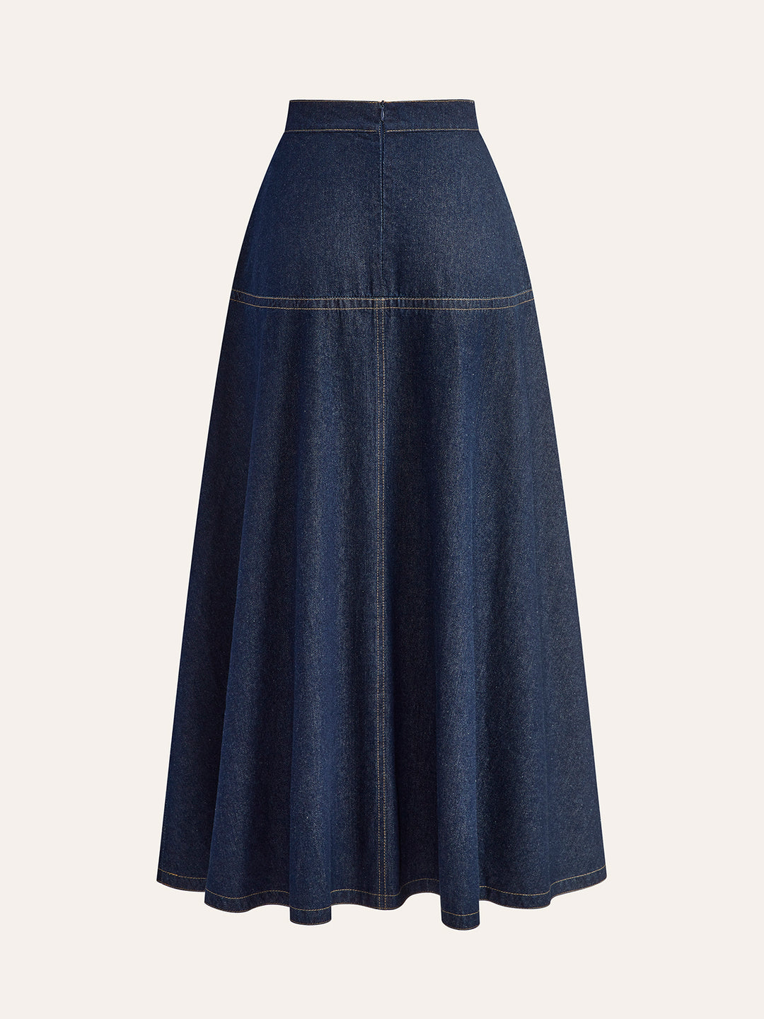 Mörkblå maxikjol i denim