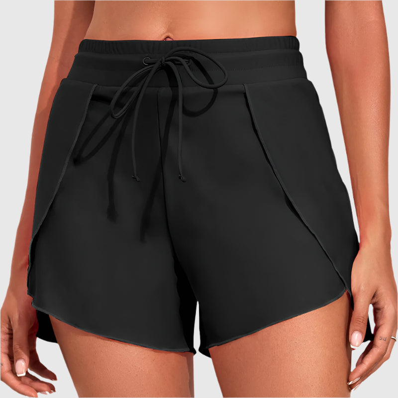 Sportiga shorts med omlottlook