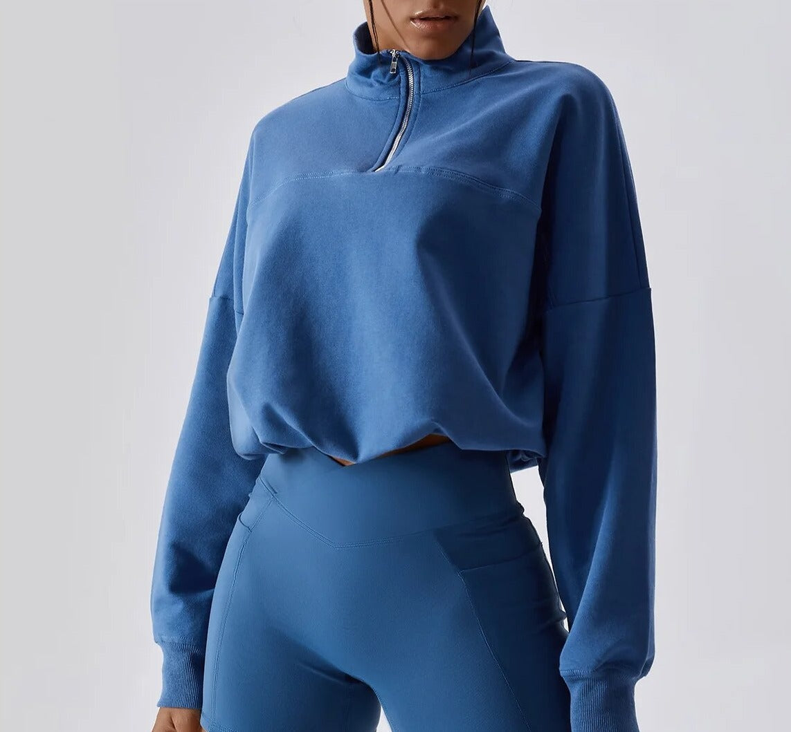 Sportig blus med justerbar midja