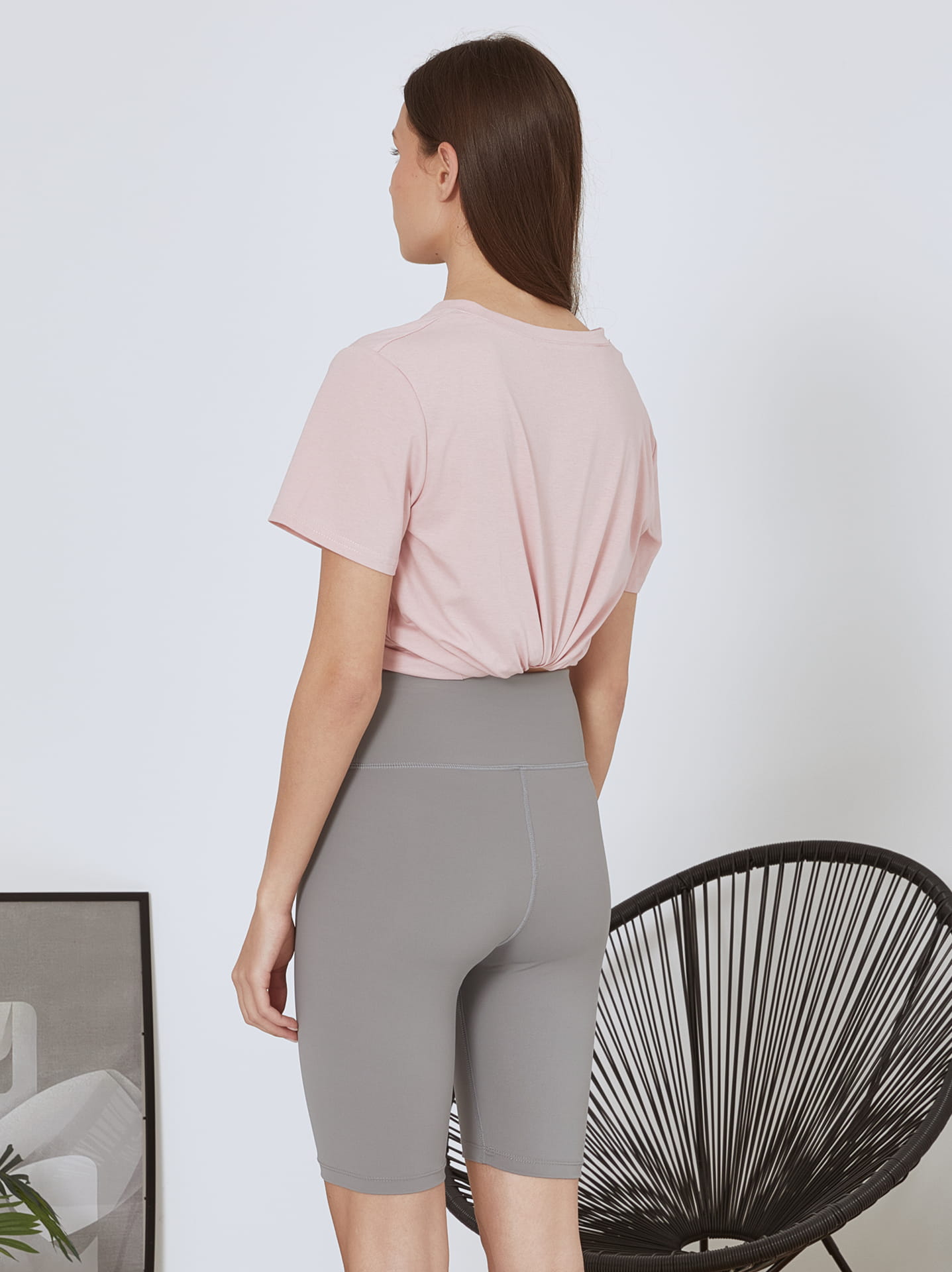 Cykelshorts med hög midja