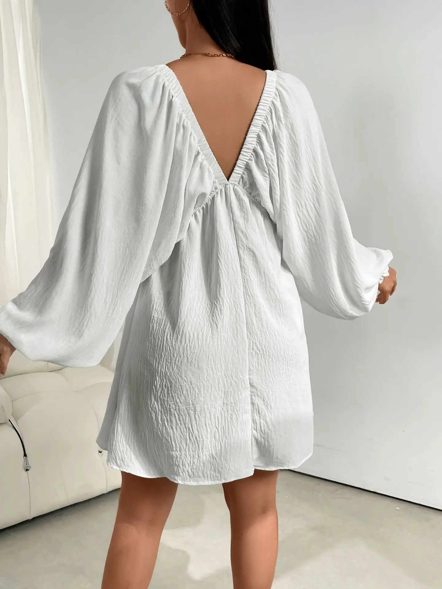 Boho off-shoulder miniklänning