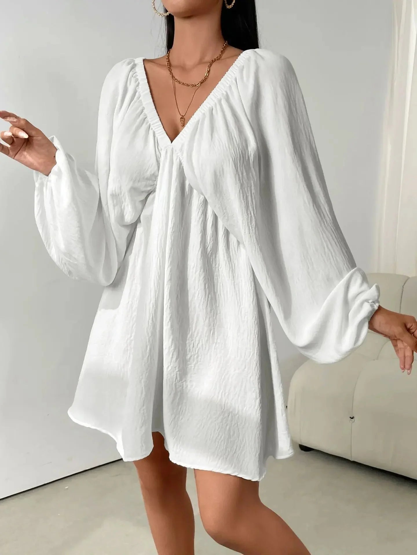 Boho off-shoulder miniklänning