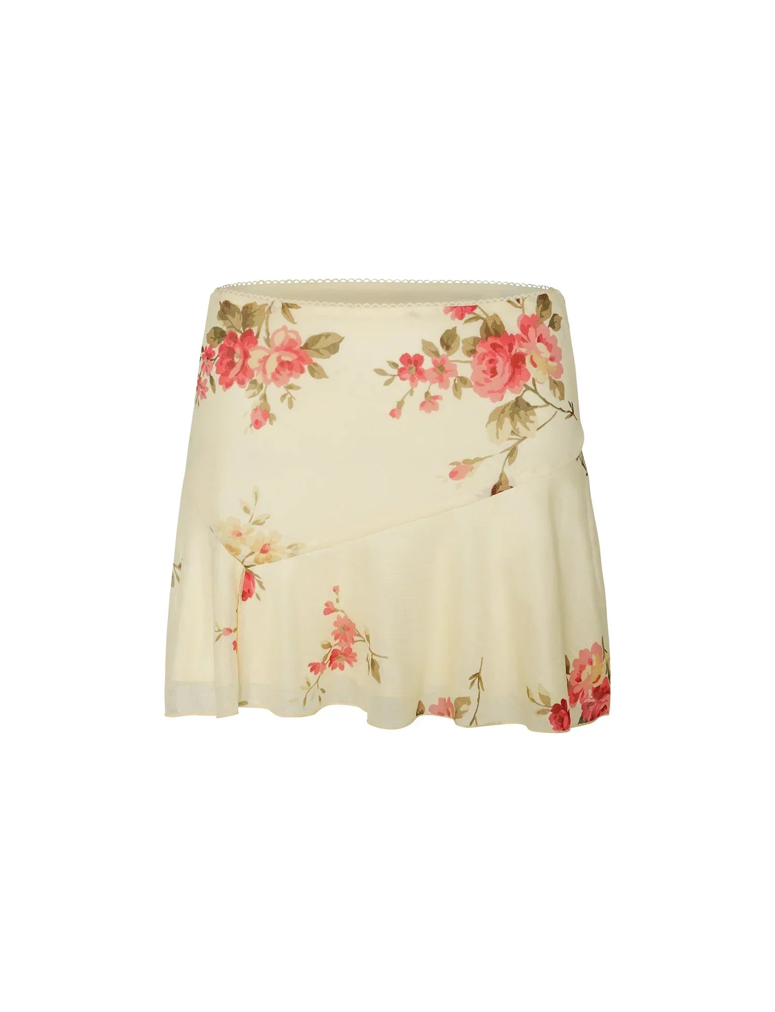 Ärmar Crop blommig topp med omlott minikjol