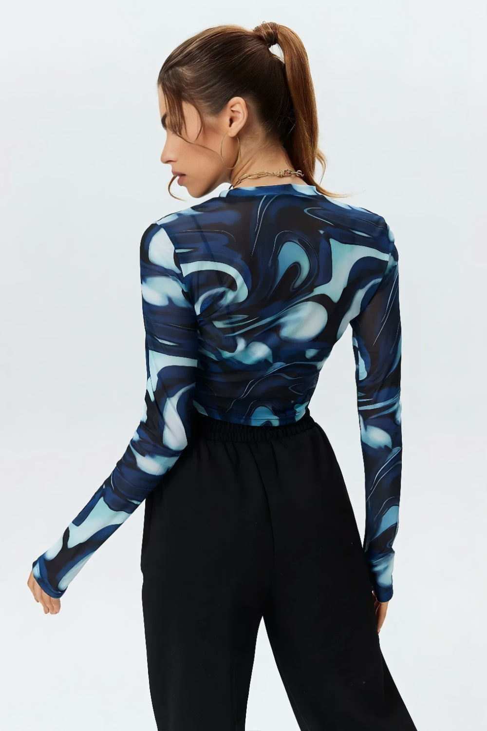 Midnattssnurr Mesh-topp