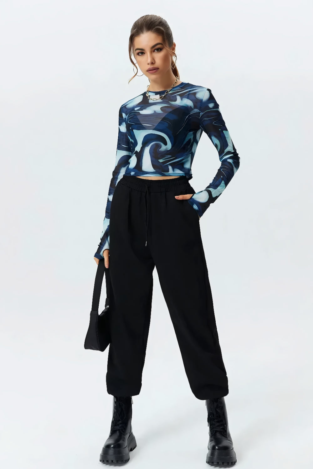 Midnattssnurr Mesh-topp