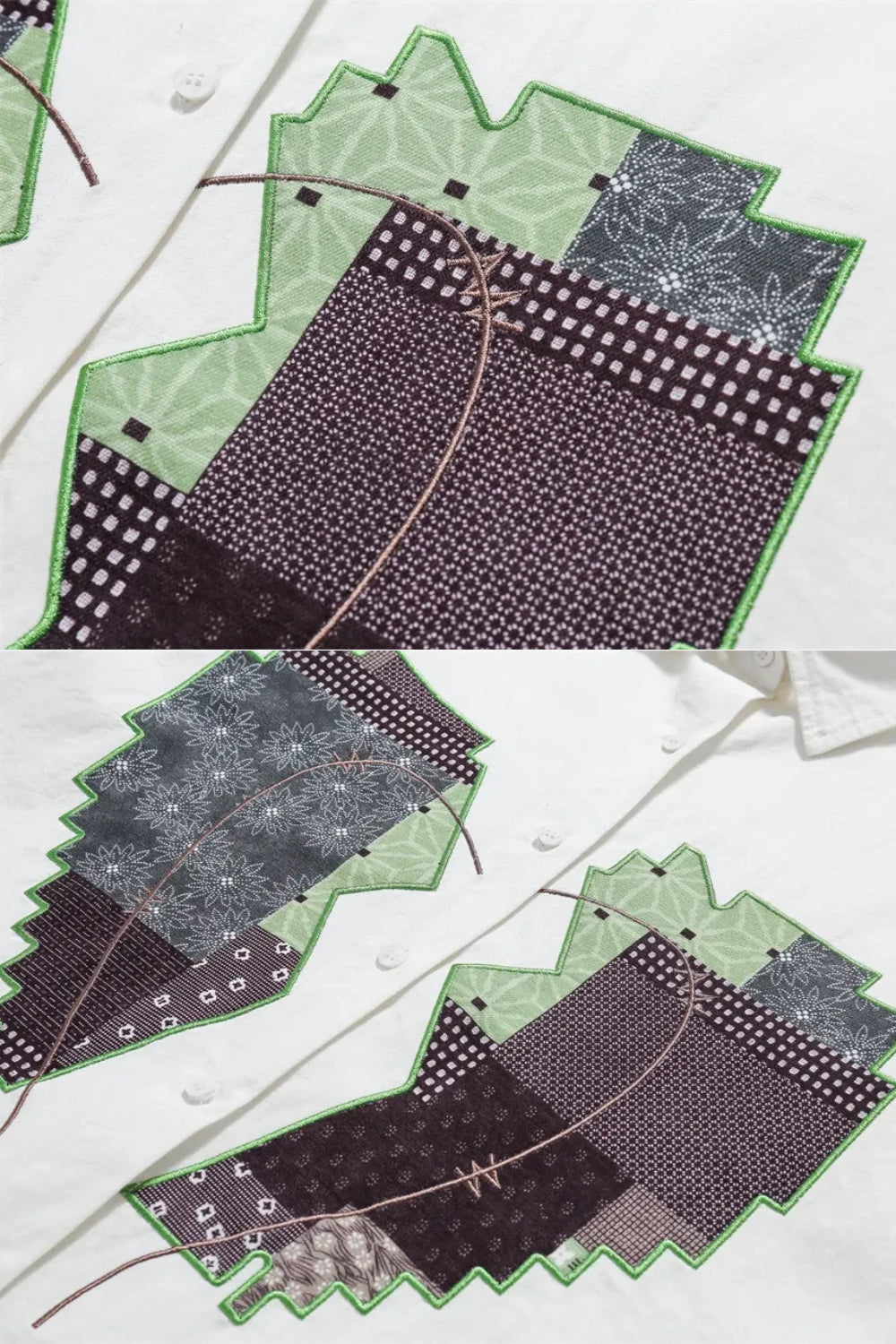 HJÄRTBRODERAD SKJORTA