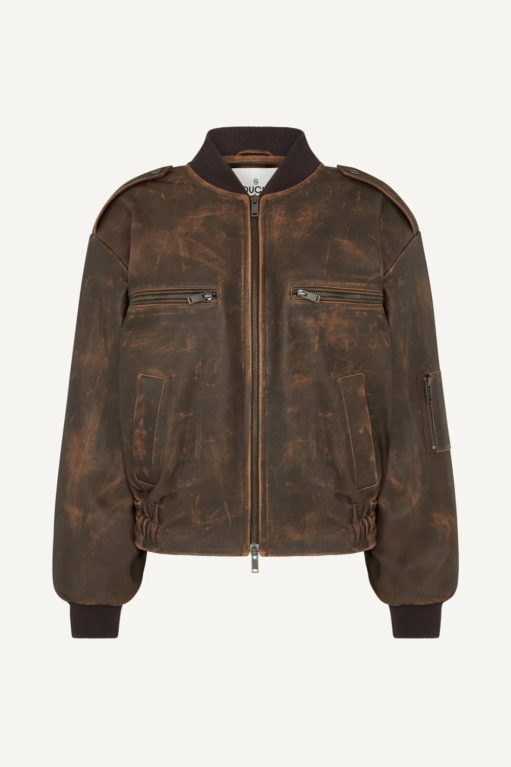 Monroe Vintage Läderbomberjacka
