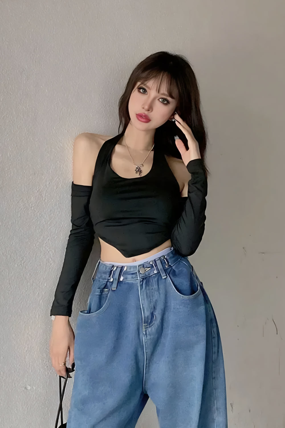 VALERIE HALTERNECK LÅNGÄRMAD TOPP