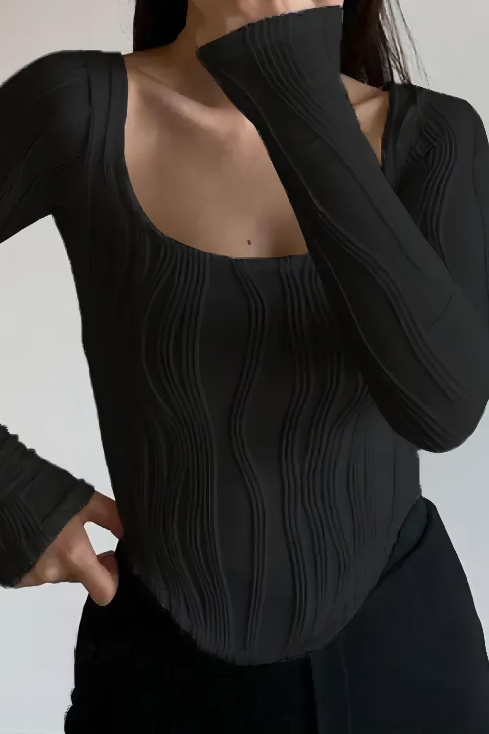 VALENTINA U-RINGAD FISKBENS SLIMTOPP
