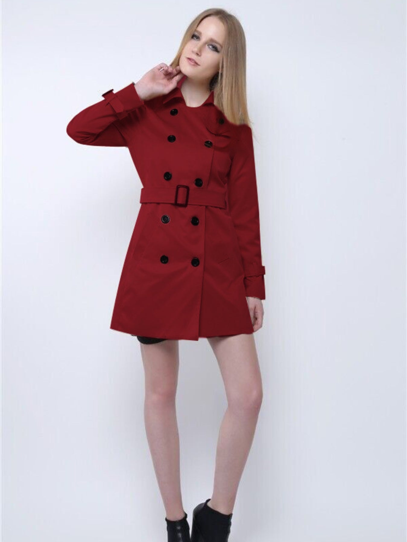 Elegant trenchcoat med skärp