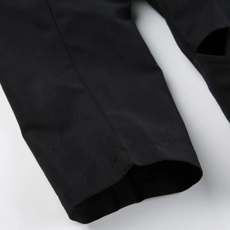 Långärmad topp med dubbla band framtill