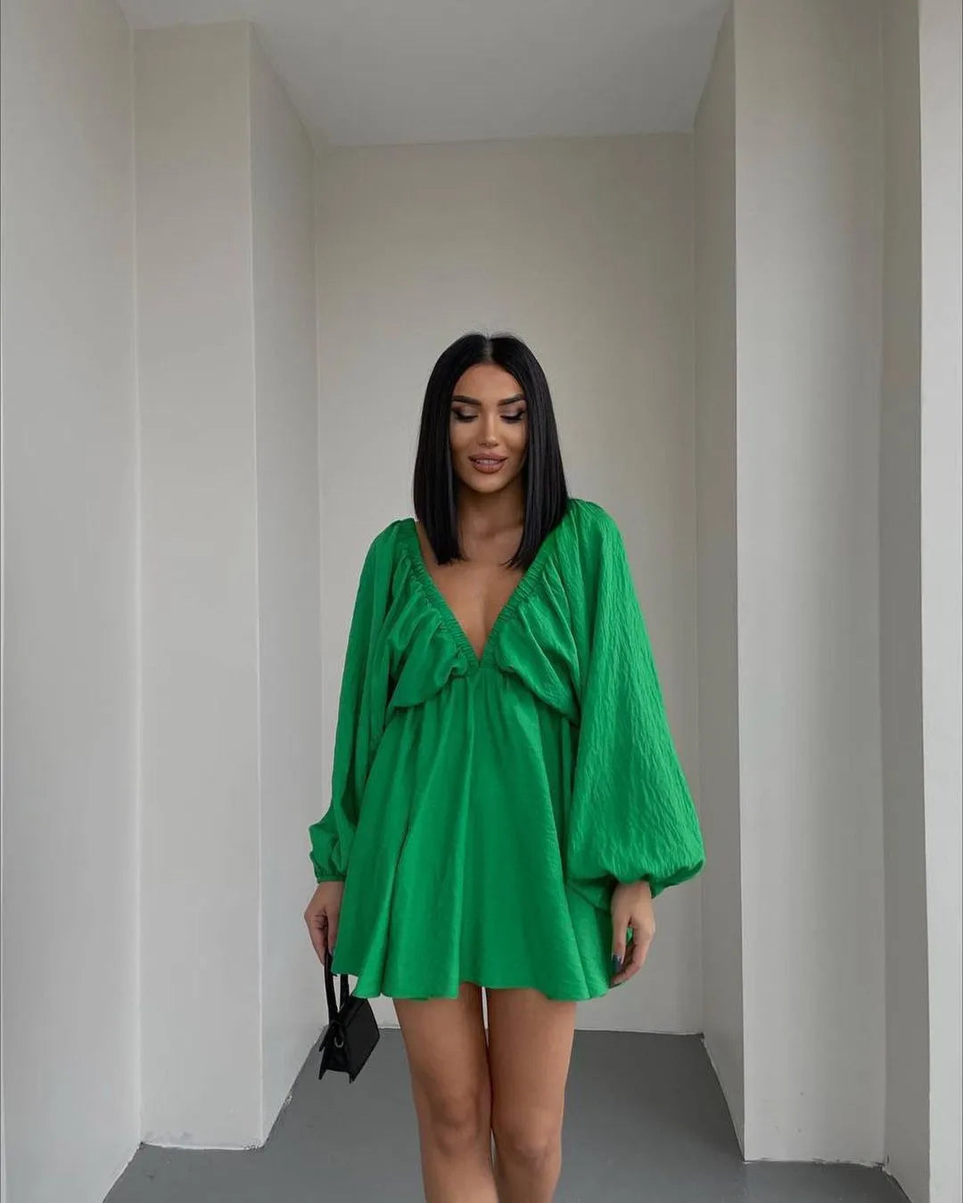 Boho off-shoulder miniklänning