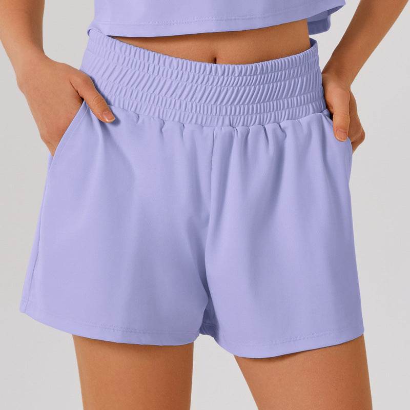 Lätta sportshorts med hög midja