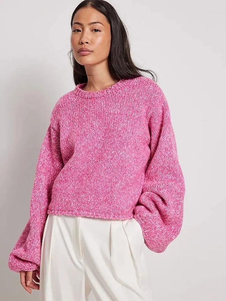 Oversized tröja med snörning i ryggen
