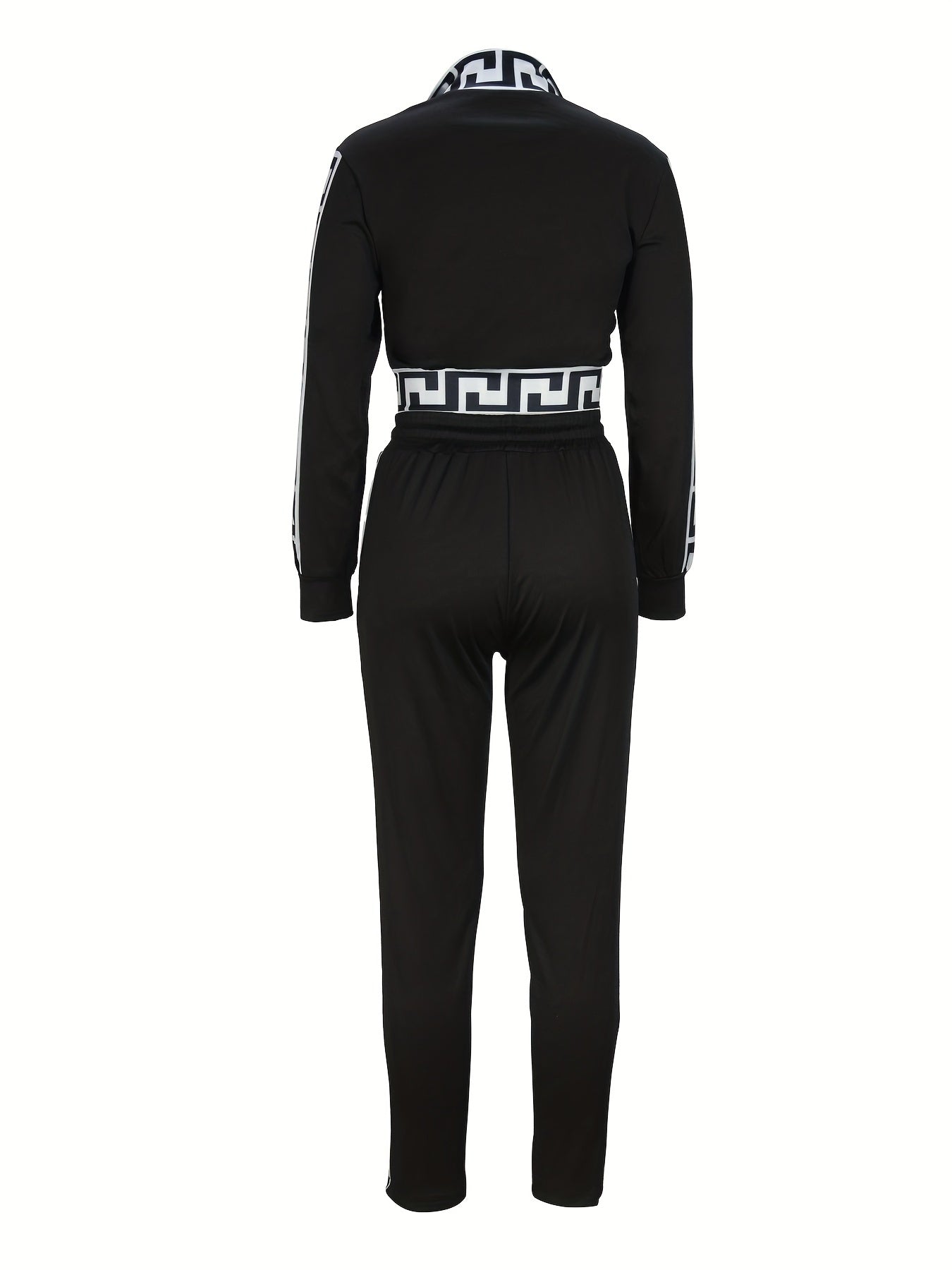 Sportblus och byxor med printdetaljer
