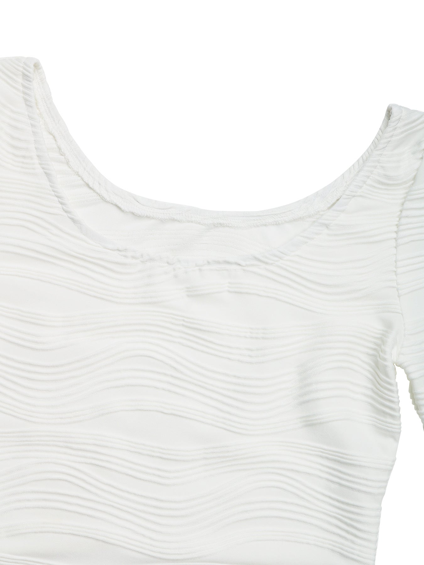 Långärmad vit blus med smal passform